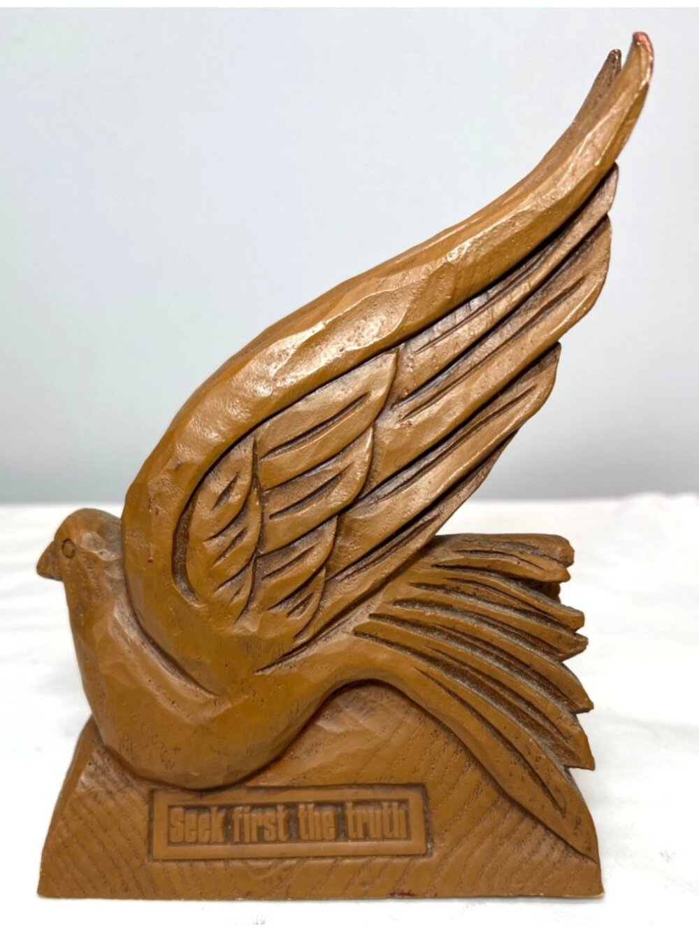 Resin Dove Sculpture With Inspirational Quotes